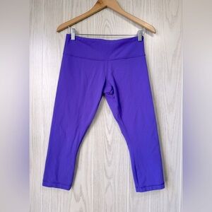Lululemon Women's Wunder Under Crop Power Purple Size 8 EUC